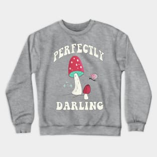 Perfectly Darling Mushroom and Butterfly Cottagecore Aesthetic Crewneck Sweatshirt